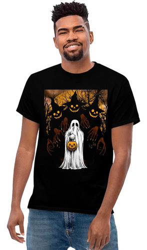 Playera Halloween Day Diseño 123 Calabazas Terror Beloma 