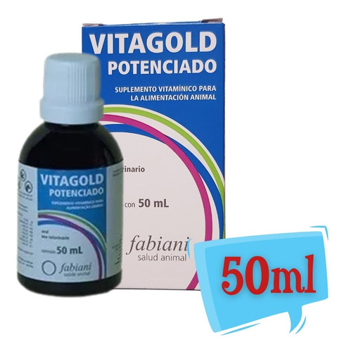 Vitagold Potenciado 50ml Suplemento Vitamínico Animais