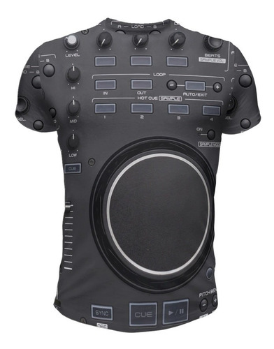 Imagen 2 de 2 de Remera Mezclador De Dj 3d Mod 1 Irarte