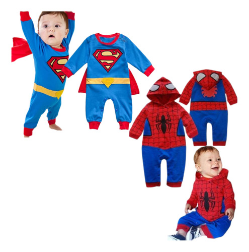 Disfraz Spiderman Superman Bebe Niño