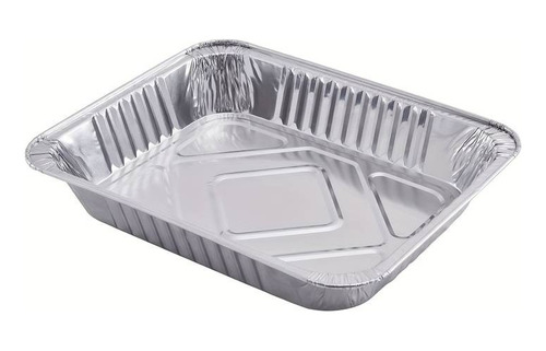 Charola Grande De Aluminio Desechable - Tipo Pavera - 50pz