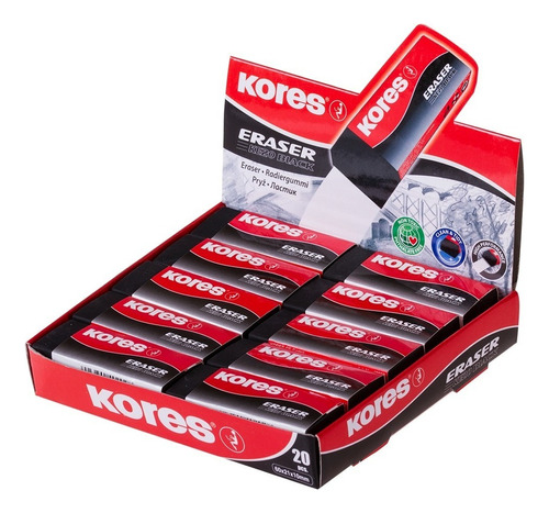 Goma Borrador Kores Dust Free Ke20 Caja X20 Piezas