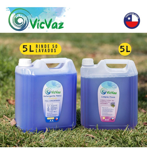 Imagen 1 de 4 de Pack Detergente Concentrado 5 L + Limpia Pisos Lavanda 5 L 