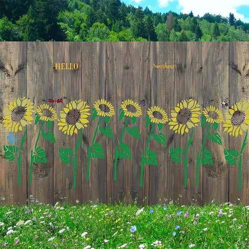 Plantillas De Flores Grandes Para Decoración Exterior M, Par