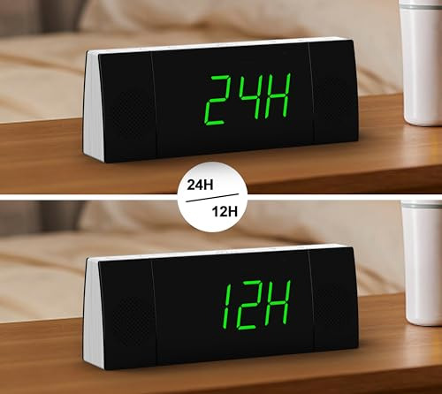 Reloj Despertador Bluetooth Con Fm Y Display Led Verde