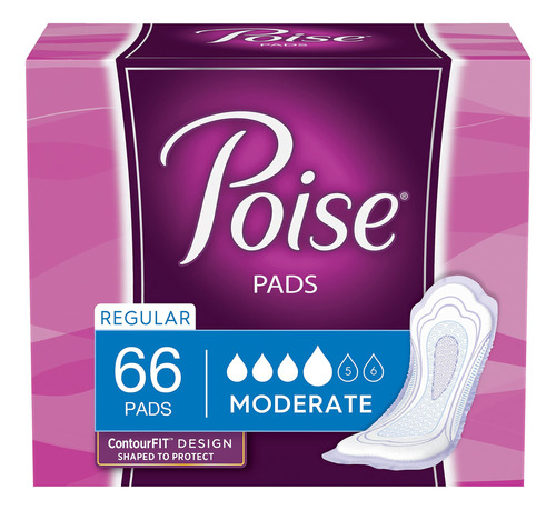 Pads Poise Para Absorbencia De Incontinencia, Moderado, Regu