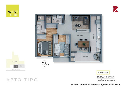 Imagem 20 de 30 de Cobertura Com 2 Dormitórios À Venda Com 185.91m² Por R$ 960.000,00 No Bairro Mercês - Curitiba / Pr - M2me-wsrc1006