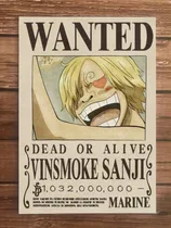Comprar Cuadros De Madera One Piece Vinsmoke Sanji Wanted