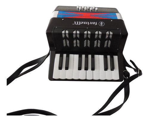 Acordeon Gabrielloni Blue Infantil 17 Teclas 8 Bajos Color Negro