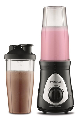 Liquidificador Portátil Mondial Personal Blender Dg01 750 Ml Cor Preto/prata Preto/prata
