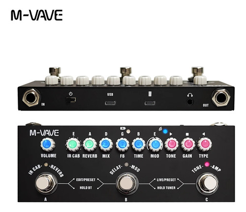 Pedal Bluetooth M-vave Cuby Baby Multi Fx For Vivo/studio