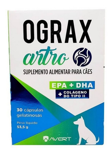 Avert Suplemento Alimentar P/c 30 Caps 53,5g Ograx Artro