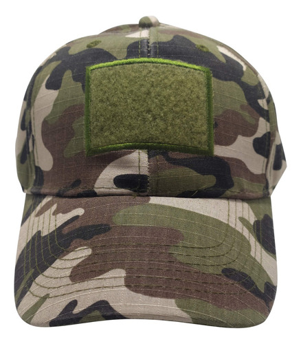 Imagen 5 de 6 de Gorra Operador Tractico Velcro Bordado Camuflado Regulable