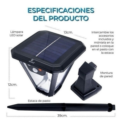 Lampara Solar Automatica Para Exteriores