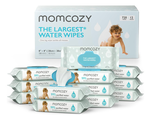 Momcozy - Toallitas De Agua Sensibles Para Bebes, Diseno De