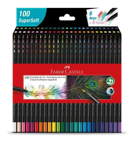 Lápis De Cor Faber Castell Super Soft 100 Cores Edi.limitada