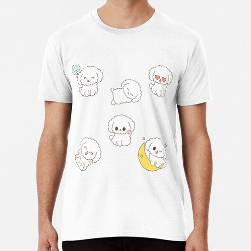 Remera Lindos Perros Bichon Cachorros Animales Kawaii Algodo