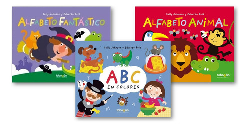 * Combo 3 Libros Alfabeto * Abc Animal Fantástico En Colores