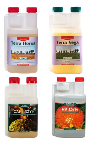 Canna Pack Ferti Básico 1l (veget + Flora + Engorde + Enzim)