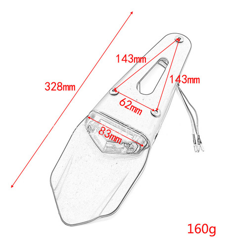 Luz Trasera Led (r), Lámpara De Freno Trasera Universal Para