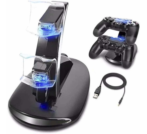 Base Soporte Cargador Usb Dual Para Controles De Ps4