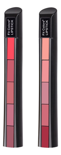 Lápiz Labial Mate De Terciopelo, 5 Colores En 1, Color Nude,