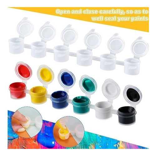 60 Tiras Vacías Para Pintura, Tarros De Pintura, Recipientes
