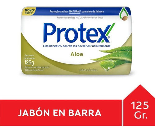 Jabon En Barra Protex Aloe 125g(3 Unidades)-super