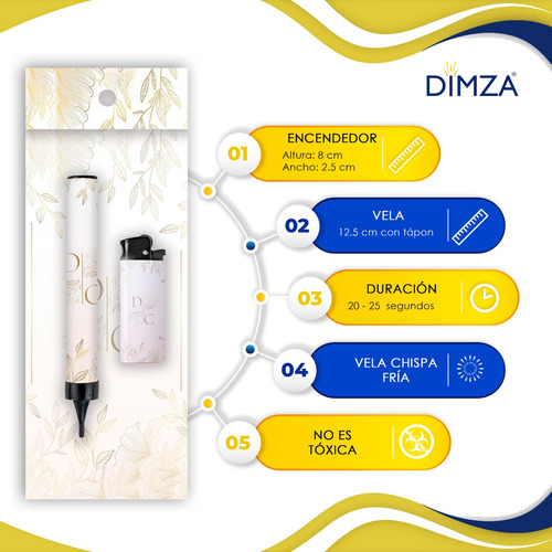 100 Velas Mágicas Kit Con Encendedor Personalizado De 12.5cm