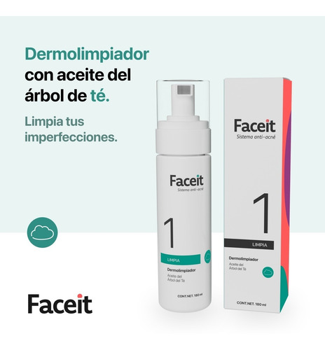 Imagen 2 de 9 de Jabon Espumoso Dermolimpiador Anti Acne Faceit 150 Ml