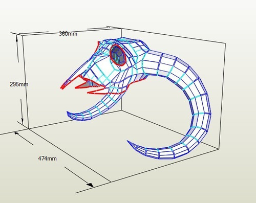 Mascara Craneo Con Cuernos Modelo 4 Papercraft
