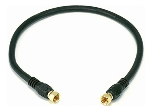 Monoprice 105359 Quad Shielded Cl2 F-type Coaxial Rf Cable,