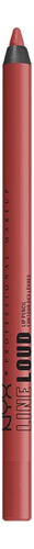 Lápiz Delineador De Labios Nyx Professional Line Loud 1,2 G Color Rebel red