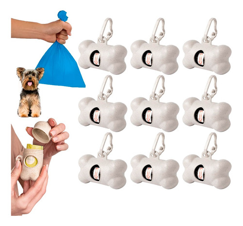 Bolsas Desechos Mascotas Dispensador Sanitarios Perros 9 Pzs Color Multicolor