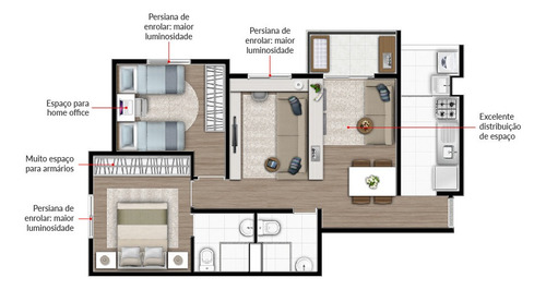 Imagem 23 de 24 de Apartamento À Venda No Bairro Vila Valparaíso - Santo André/sp - O-5307-13107