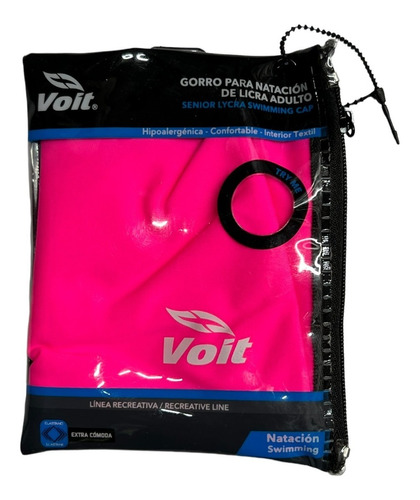 Gorra De Natación Voit De Licra Adulto Rosa Neon