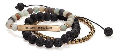 Pulseira Com Contas De Oração Com Mensagem Inspiradora Spun
