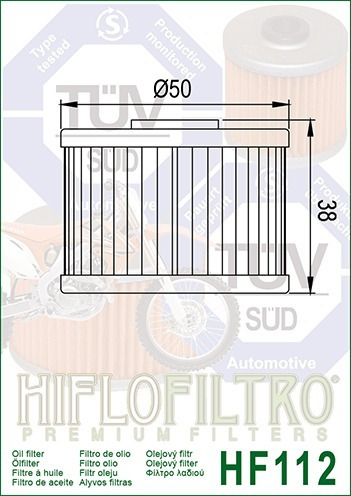 Imagen 2 de 2 de Filtro Aceite Hiflo Hf112 Xr 250 Xr 400 Xr 600 Solomototeam
