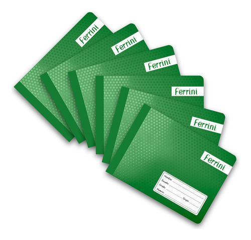 Cuadernos Cosidos Italiano Ferrini Libreta 100h C7 6-pack Color Verde