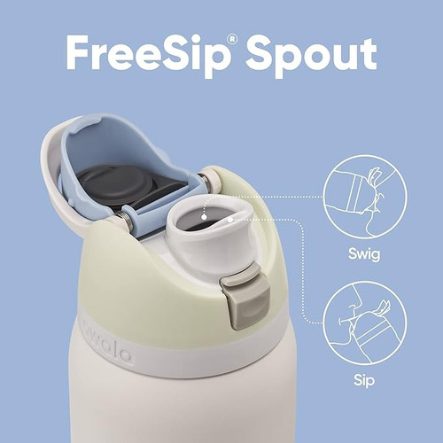 Owala Freesip Botella De Agua De Acero Inoxidable 32 Oz Blanco