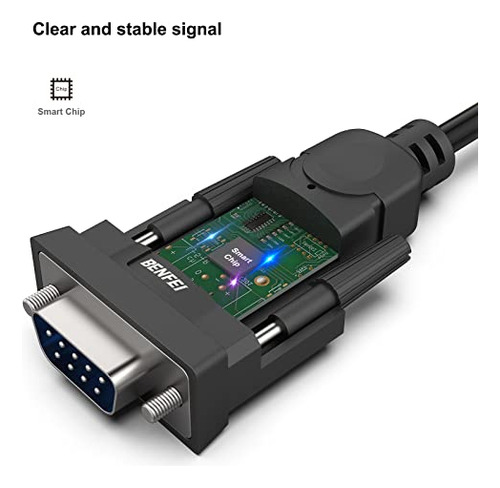 Adaptador Usb A Serie Benfei, Usb A Rs-232 Macho (9 Pines) D