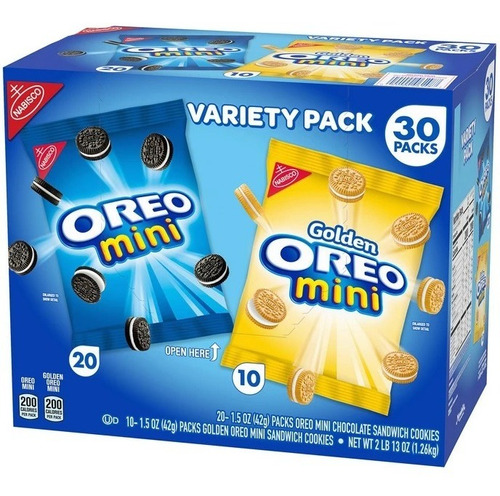 Galletas Oreo Mini 30 Paquetes Variaty - Kg A $1493