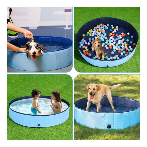 Piscina Plegable Para Perros 47x12 Piscina Portátil De Duro