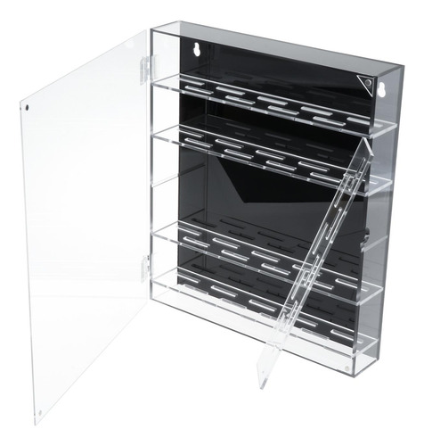 Vitrina Acrílica Caja De Almacenamiento Protectora Negro