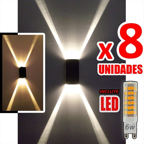 Luces De Interior Estilo Moderno Disco Fx C/ Led 6w Pack X8