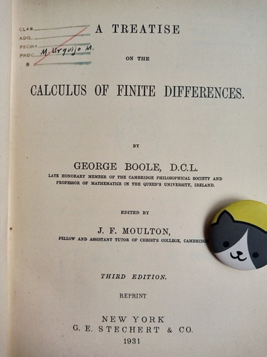 Libro A Treatise On The Calculus Of Finite Differences 116r8