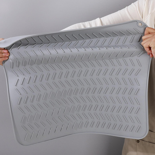 Estera De Silicona Para Secar Platos, Escurridor De S Verde