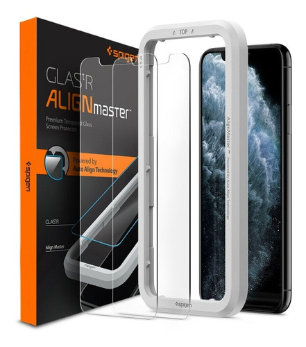 Vidrio Templado Spigen Align Master iPhone 11 Pro Xs X 2u