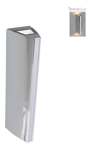 Lampara Sobreponer Muro Cromado 13.5w Luz Suave Cálida 13tll