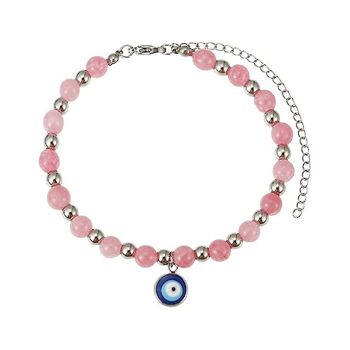 Pulsera Mal De Ojo De Piedra Preciosa Natural Para Mujer